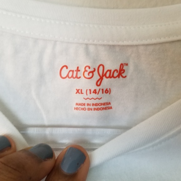 SOLD 💫 Happy Face White T-Shirt Junior XL NWT - Picture 4 of 7